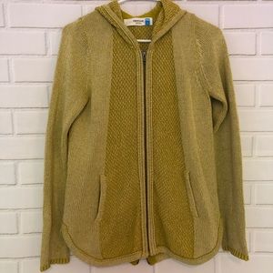 Sparrow Anthropologie Zip Hooded Cardigan Sweater